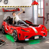 GTE Red Sports Car Bed for Kids – Eco-Friendly, LED Lights & Realistic Sound